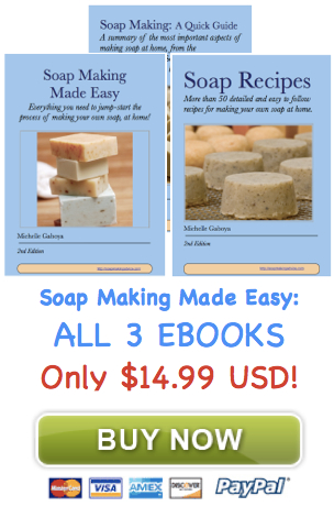Soap Making Made Easy: comprehensive Ebook package by Michelle Gaboya on making soap, soap lye, soap ingredients, soap recipes, more